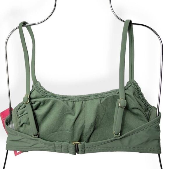 Xhilaration  Sage Shirred Bandeau Bikini Top Small Jrs. 0-2 - Picture 2 of 3